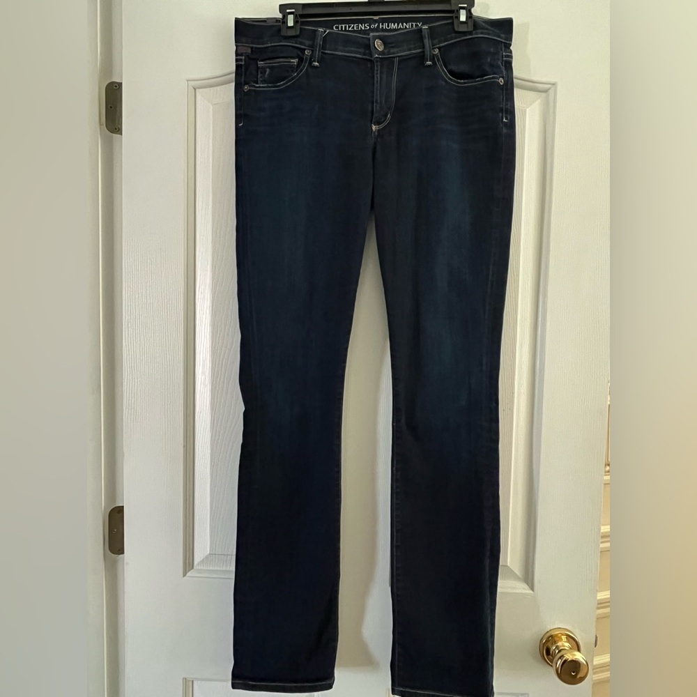 citizens of humanity jeans women low rise straight leg dark blue jerome dahan 30